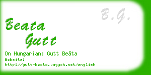 beata gutt business card